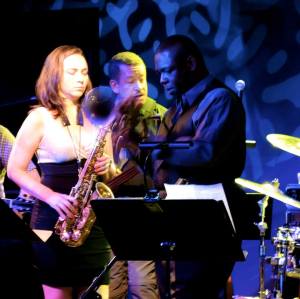 Sharell,John &amp; Freddie last night with The Dizzy Gillespie Afro-Cuban Experience at The Hamilton in Washington,DC :6:28:14 .jpg.jpg